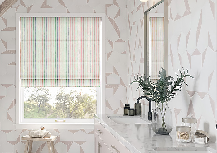 Vintage Stripe, Pastels - Motorised Roman Blind - Image 3